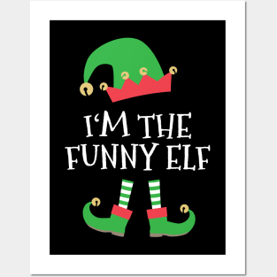 The Funny Christmas Elf Costume Party Christmas Posters and Art